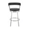 Armen Living Bryant 30" Bar Height Swivel Bar Stool in Brushed Stainless Steel Finish and Black Faux Leather LCBYBABSBL30 - alternate 5